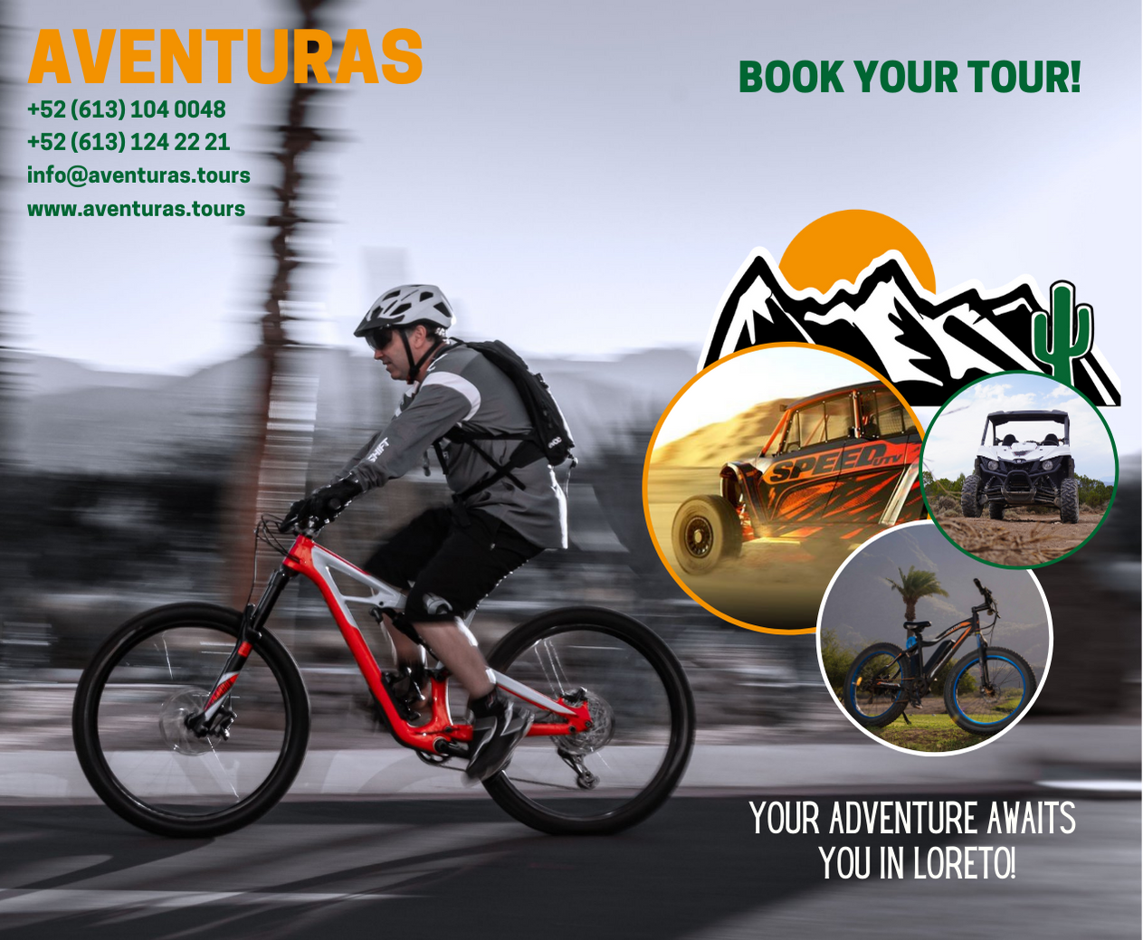 Aventuras: bike and e-bike rentals and tours in Loreto