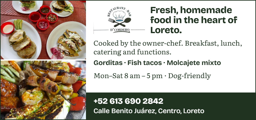 D'Cordero restaurant: fresh homemade food, Calle Benito Juárez, Centro, Loreto, +52 613 690 2842