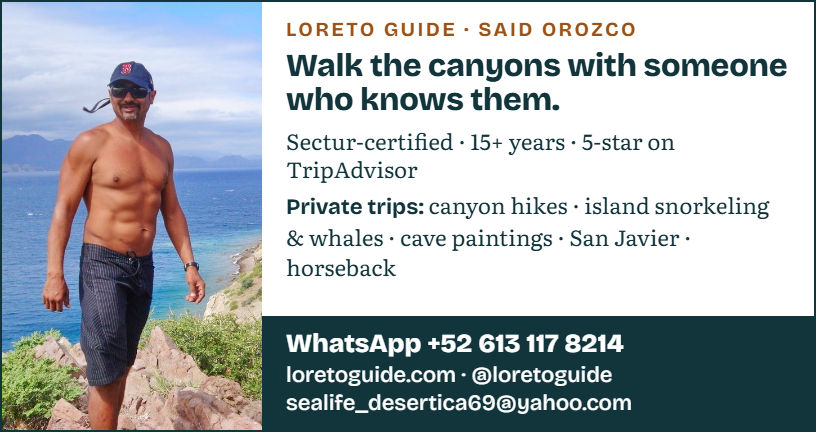 Said Orozco, Loreto Guide: guided hikes in the Sierra de la Giganta